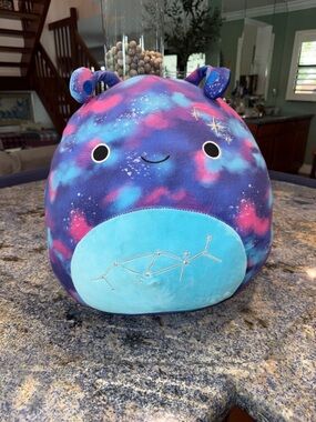 Squishmallows Piaxa the Alien Galaxy Blue Purple Pink Constellation Plush 16 in